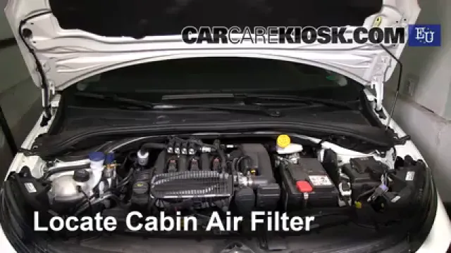 2017 Citroen C3 PureTech 1.2L 3 Cyl. Filtre à air (intérieur) Changement